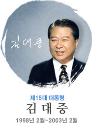 김대중 제15대 대통령의 공식 초상 사진 (출처: 대통령기록관)