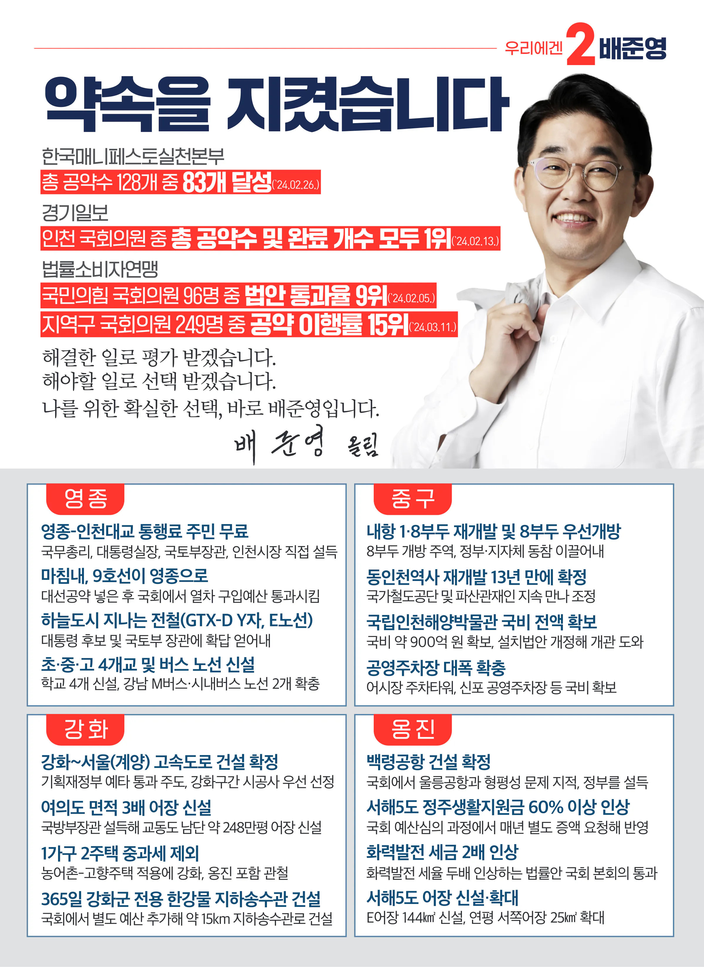배준영 후보 (인천 중구강화군옹진군) 2024년 제22대 국회의원선거 선거공보 2면