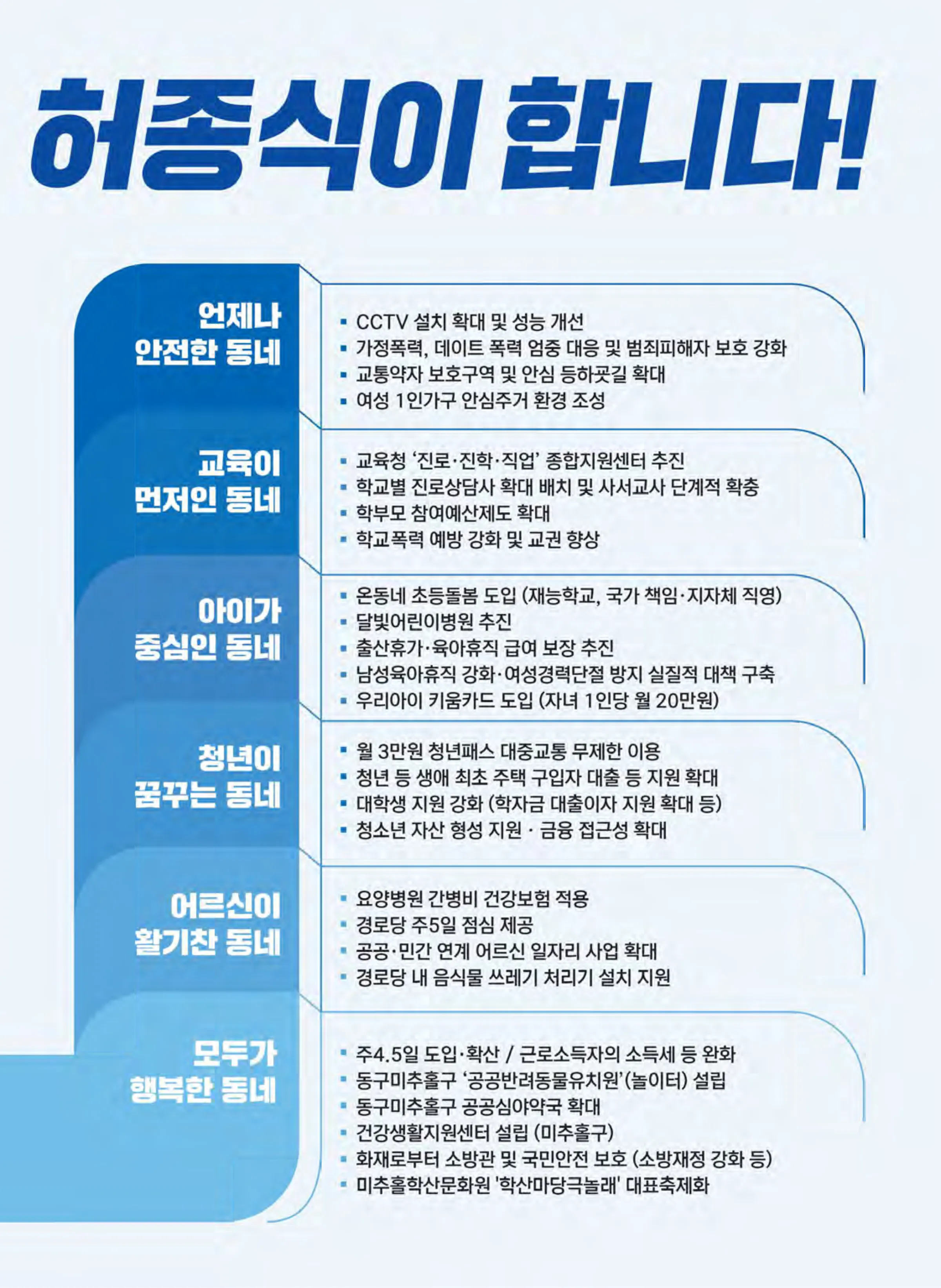 허종식 후보 (인천 동구미추홀구갑) 2024년 제22대 국회의원선거 선거공보 4면