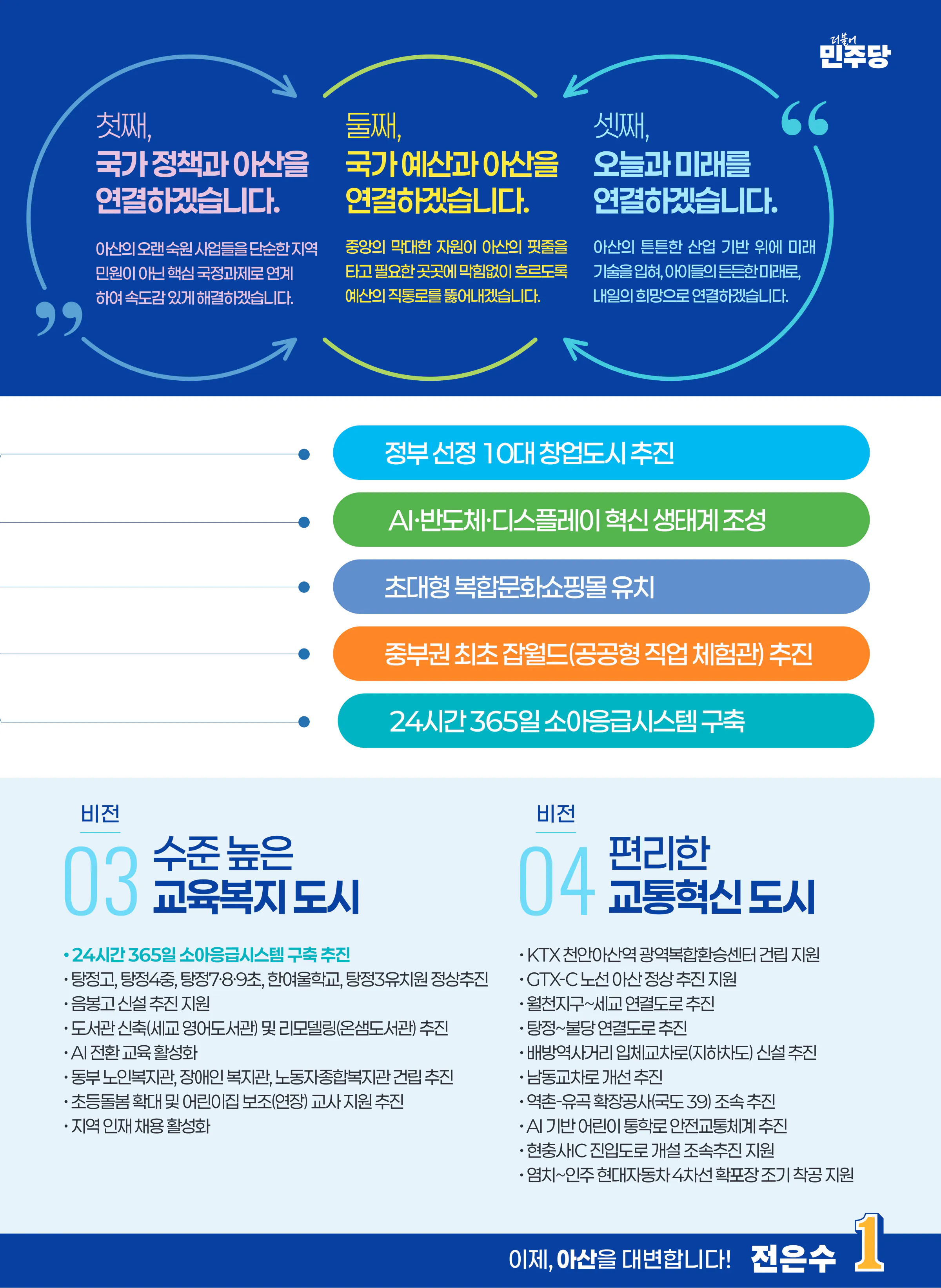 전은수 후보 (충남 아산시을) 2026년 제22대 국회의원선거 선거공보 8면