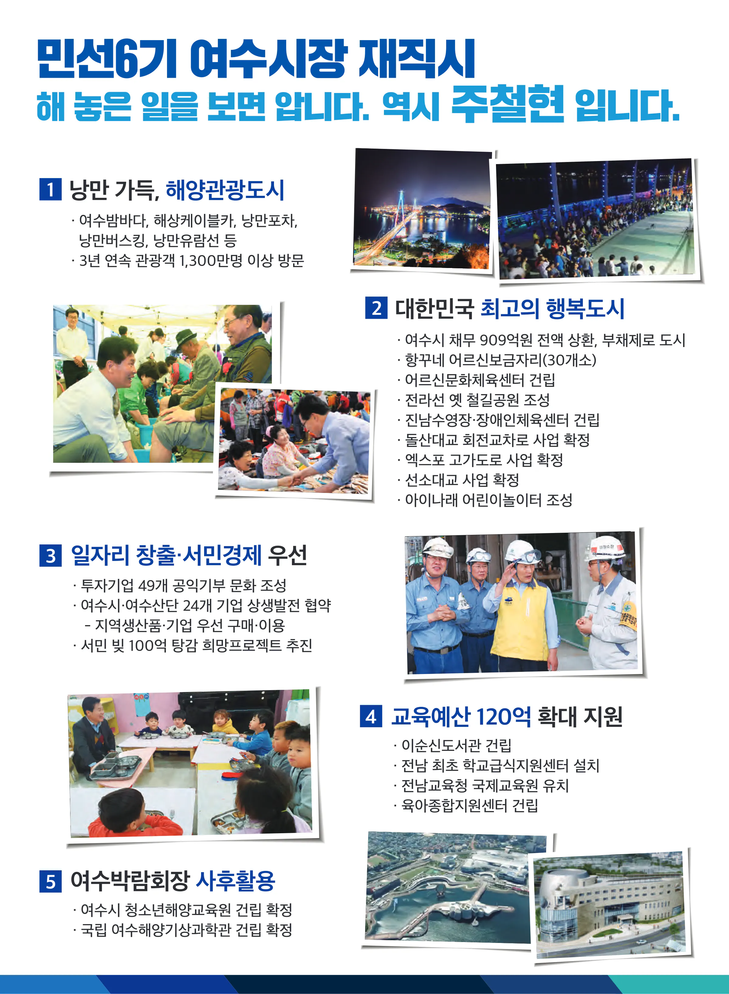 주철현 후보 (전남 여수시갑) 2024년 제22대 국회의원선거 선거공보 4면