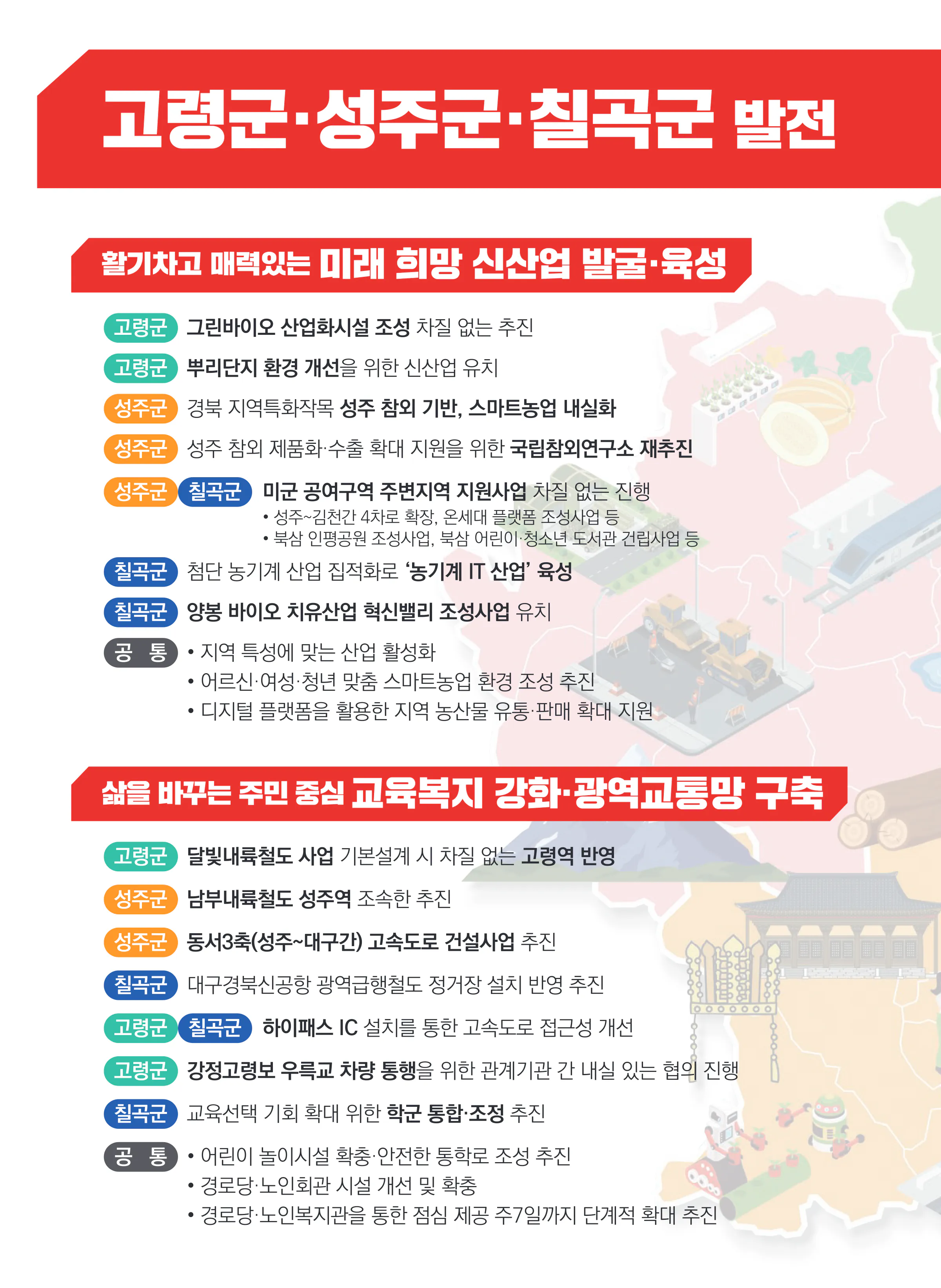 정희용 후보 (경북 고령군성주군칠곡군) 2024년 제22대 국회의원선거 선거공보 3면