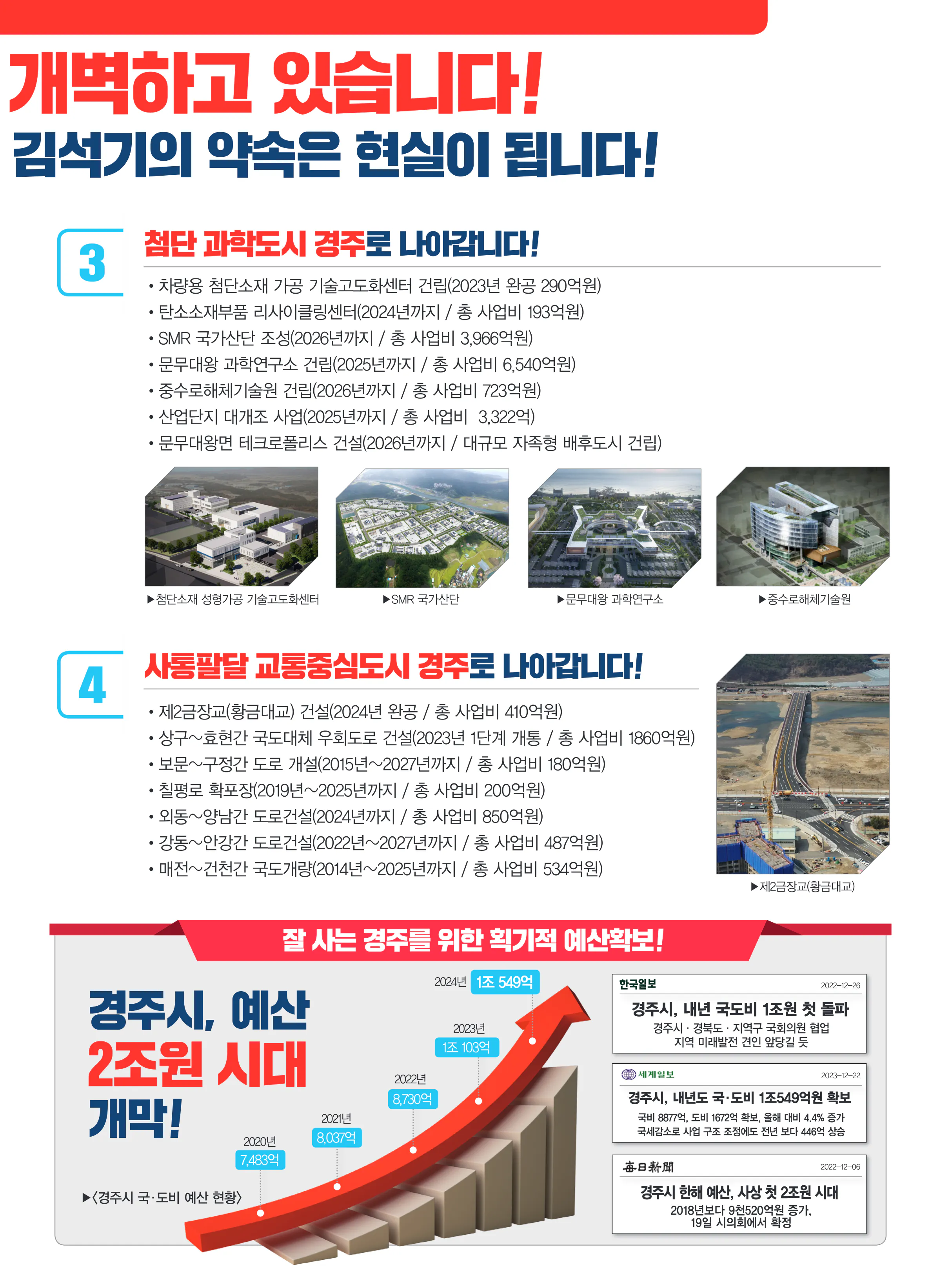 김석기 후보 (경북 경주시) 2024년 제22대 국회의원선거 선거공보 4면