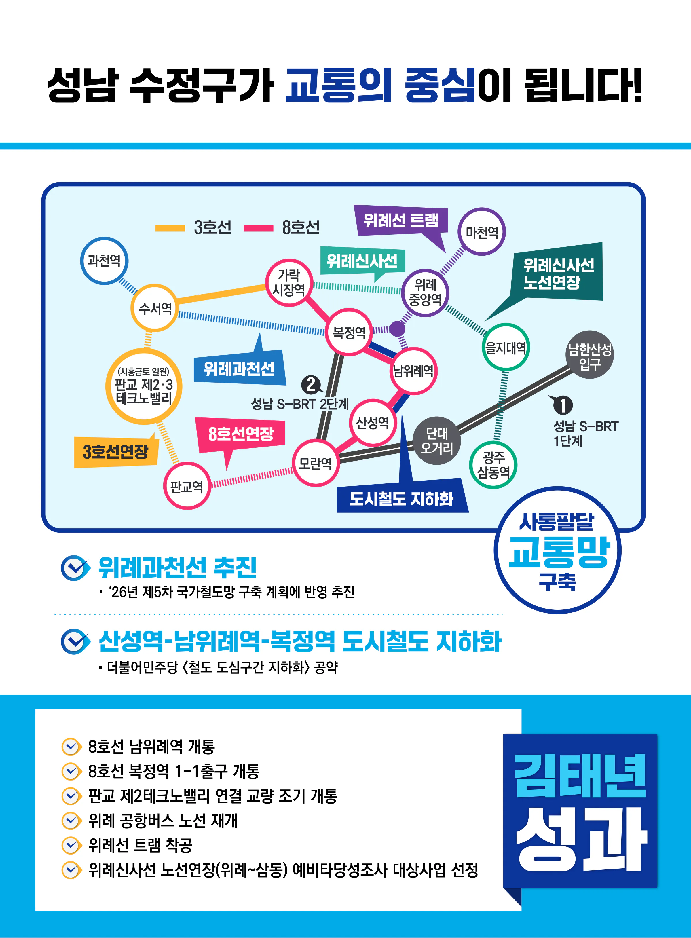 김태년 후보 (경기 성남시수정구) 2024년 제22대 국회의원선거 선거공보 8면