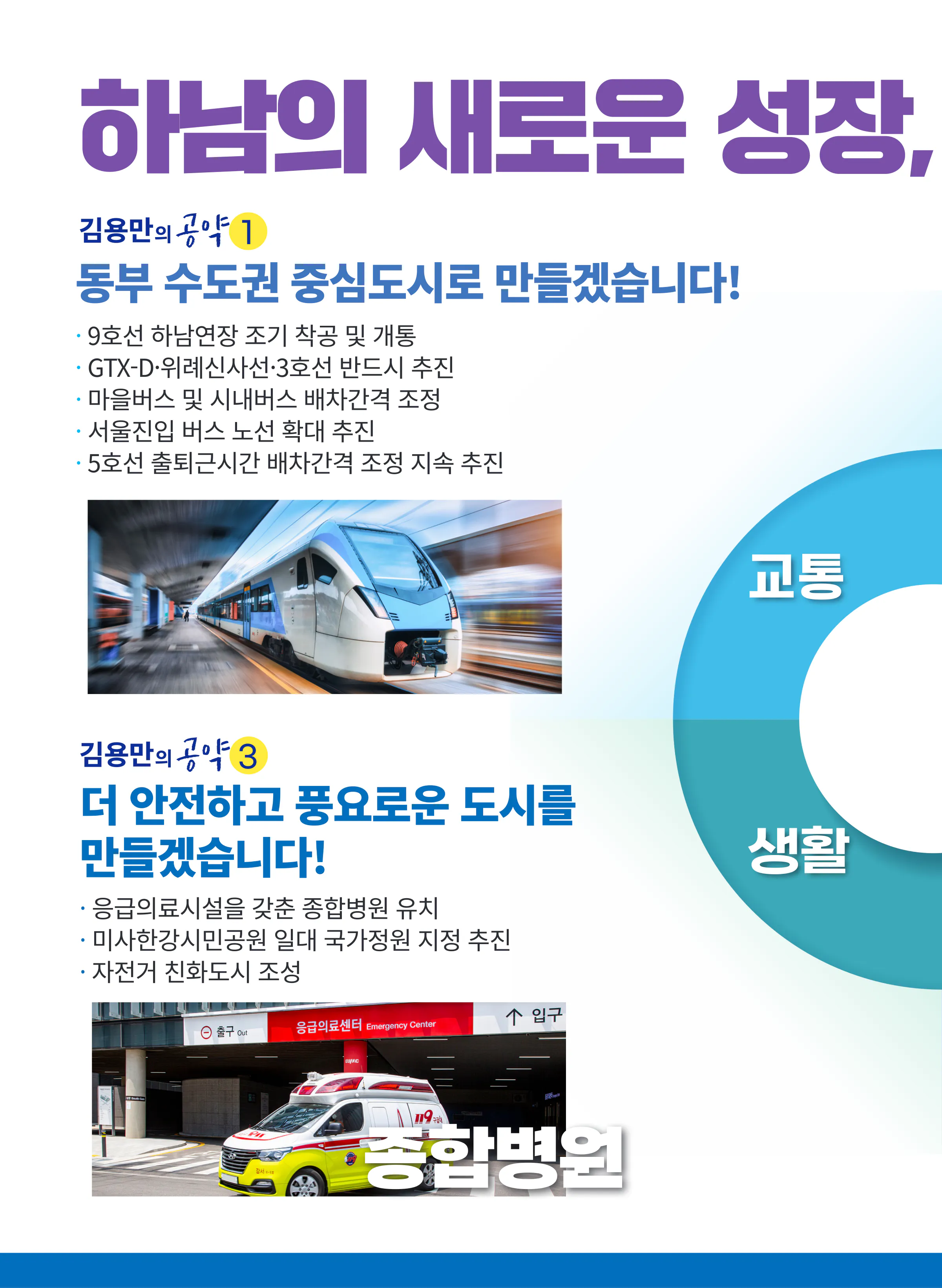 김용만 후보 (경기 하남시을) 2024년 제22대 국회의원선거 선거공보 7면