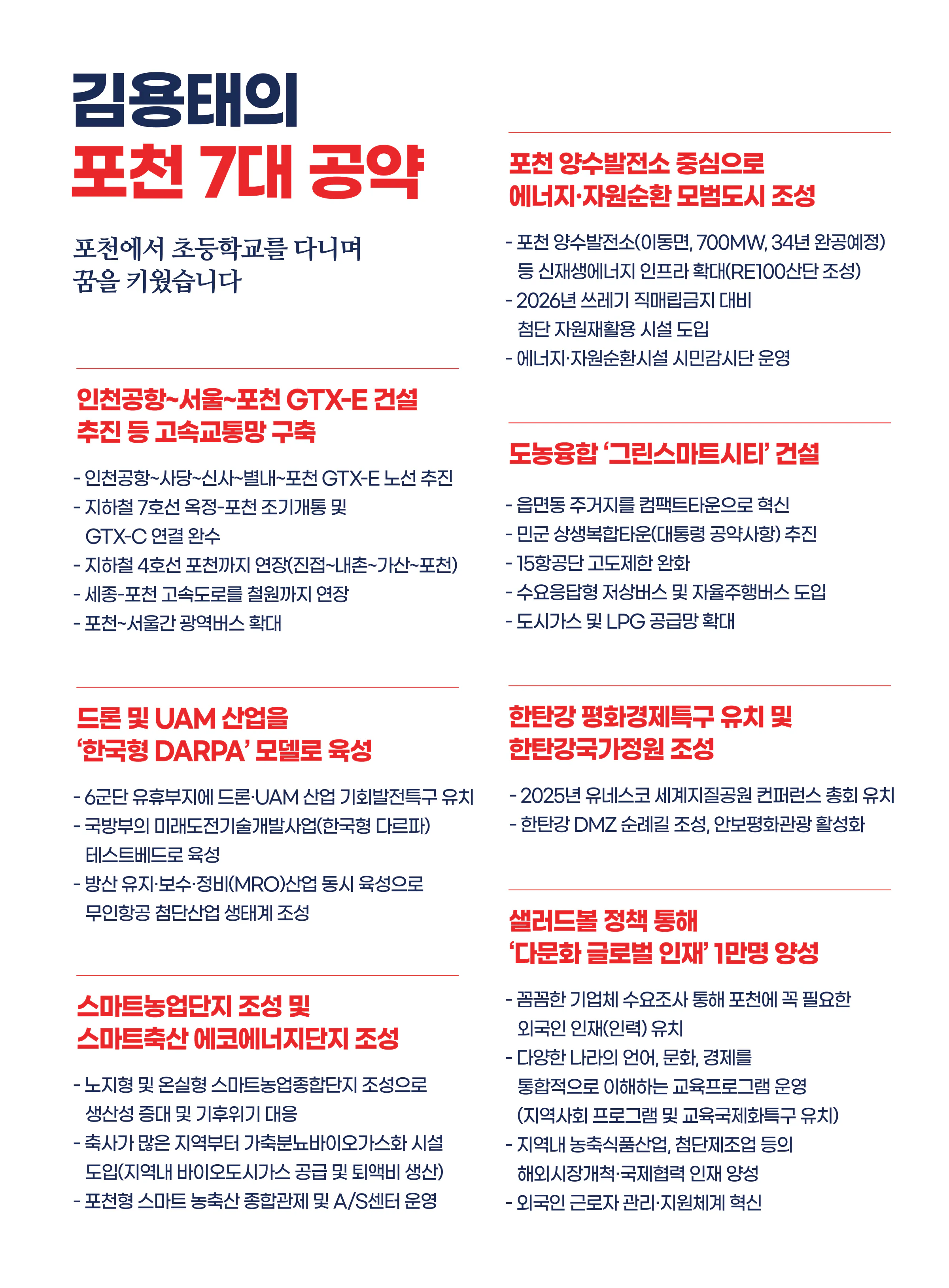김용태 후보 (경기 포천시가평군) 2024년 제22대 국회의원선거 선거공보 5면