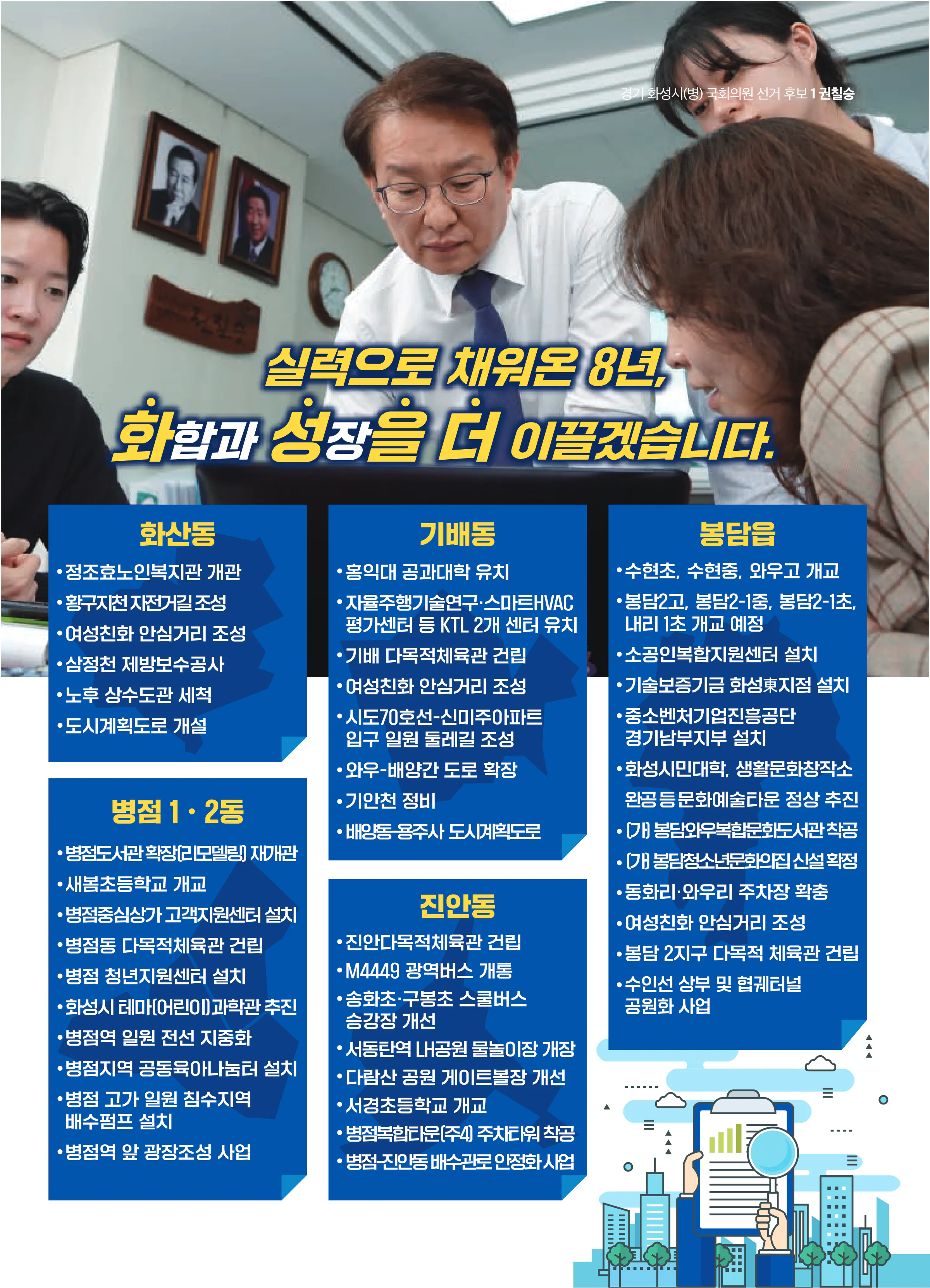 권칠승 후보 (경기 화성시병) 2024년 제22대 국회의원선거 선거공보 6면