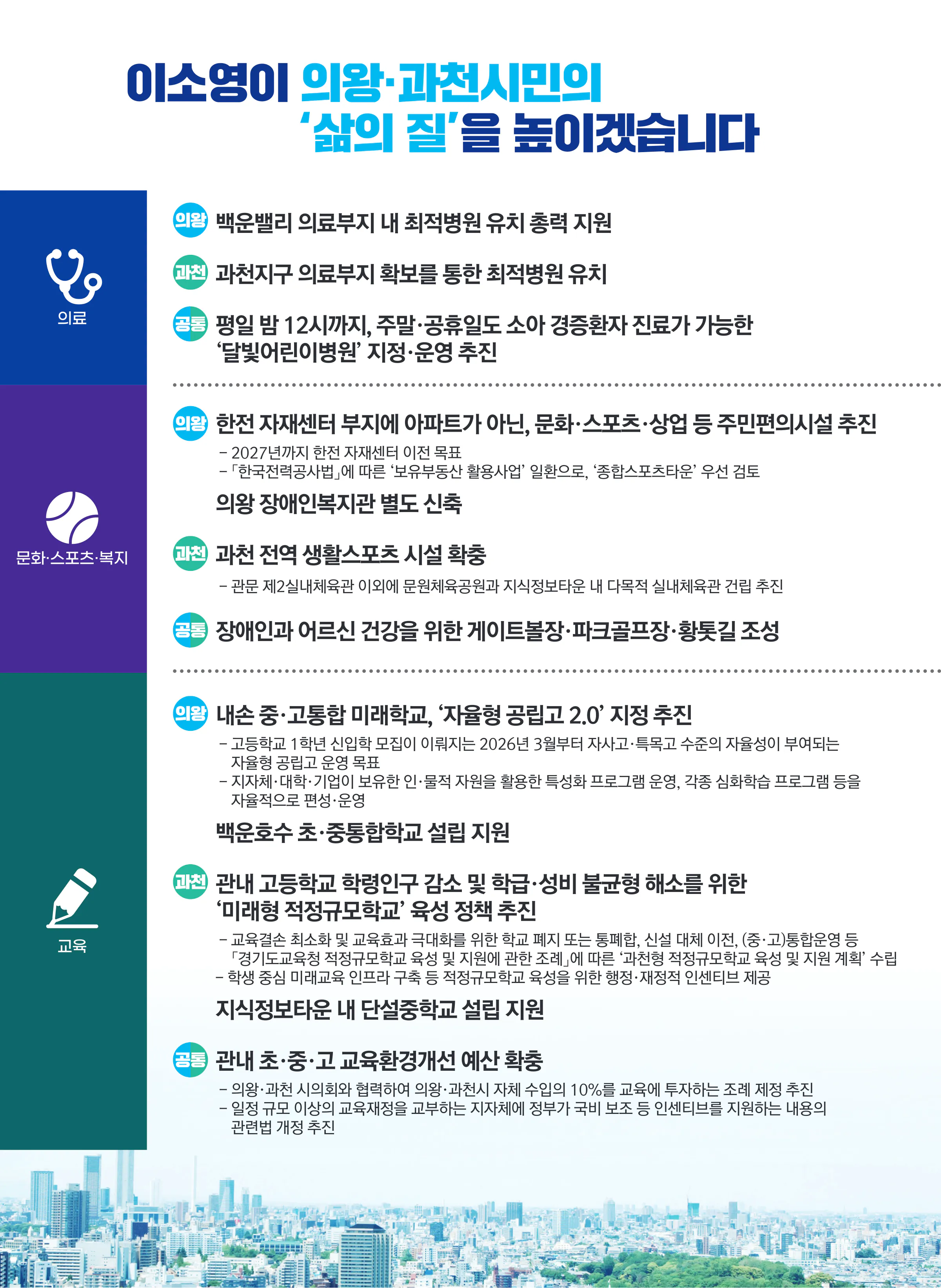 이소영 후보 (경기 의왕시과천시) 2024년 제22대 국회의원선거 선거공보 9면