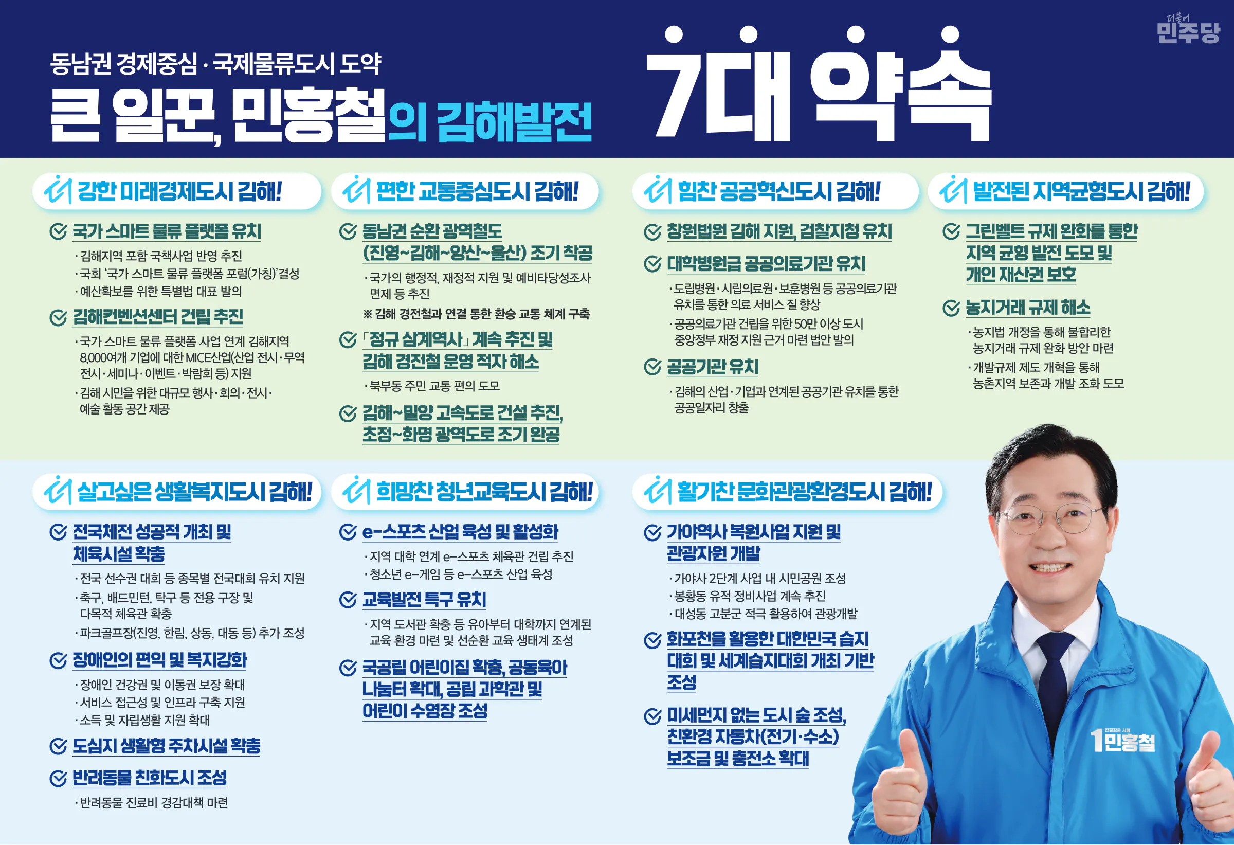 민홍철 후보 (경남 김해시갑) 2024년 제22대 국회의원선거 선거공보 4면