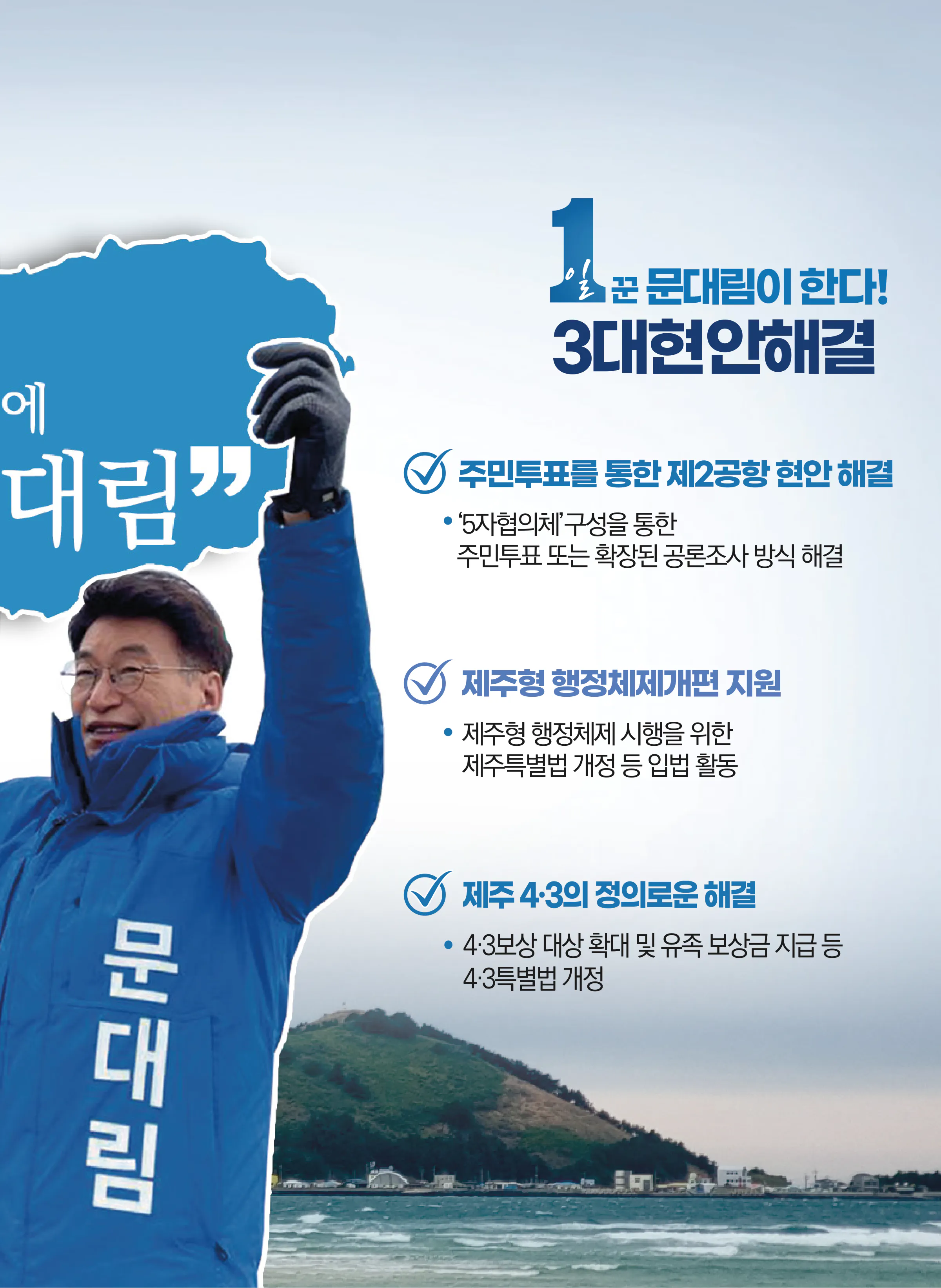 문대림 후보 (제주 제주시갑) 2024년 제22대 국회의원선거 선거공보 8면