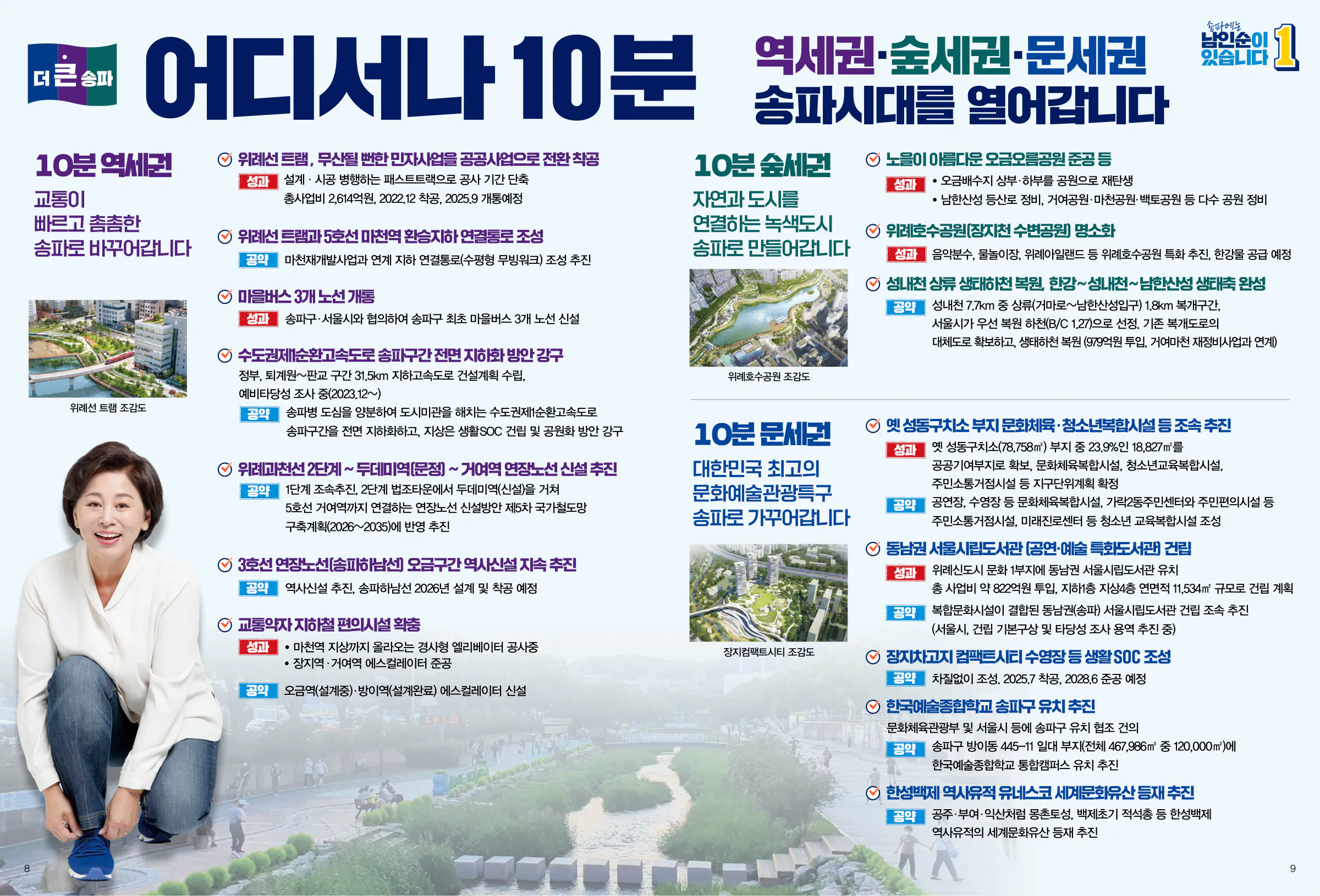 남인순 후보 (서울 송파구병) 2024년 제22대 국회의원선거 선거공보 6면