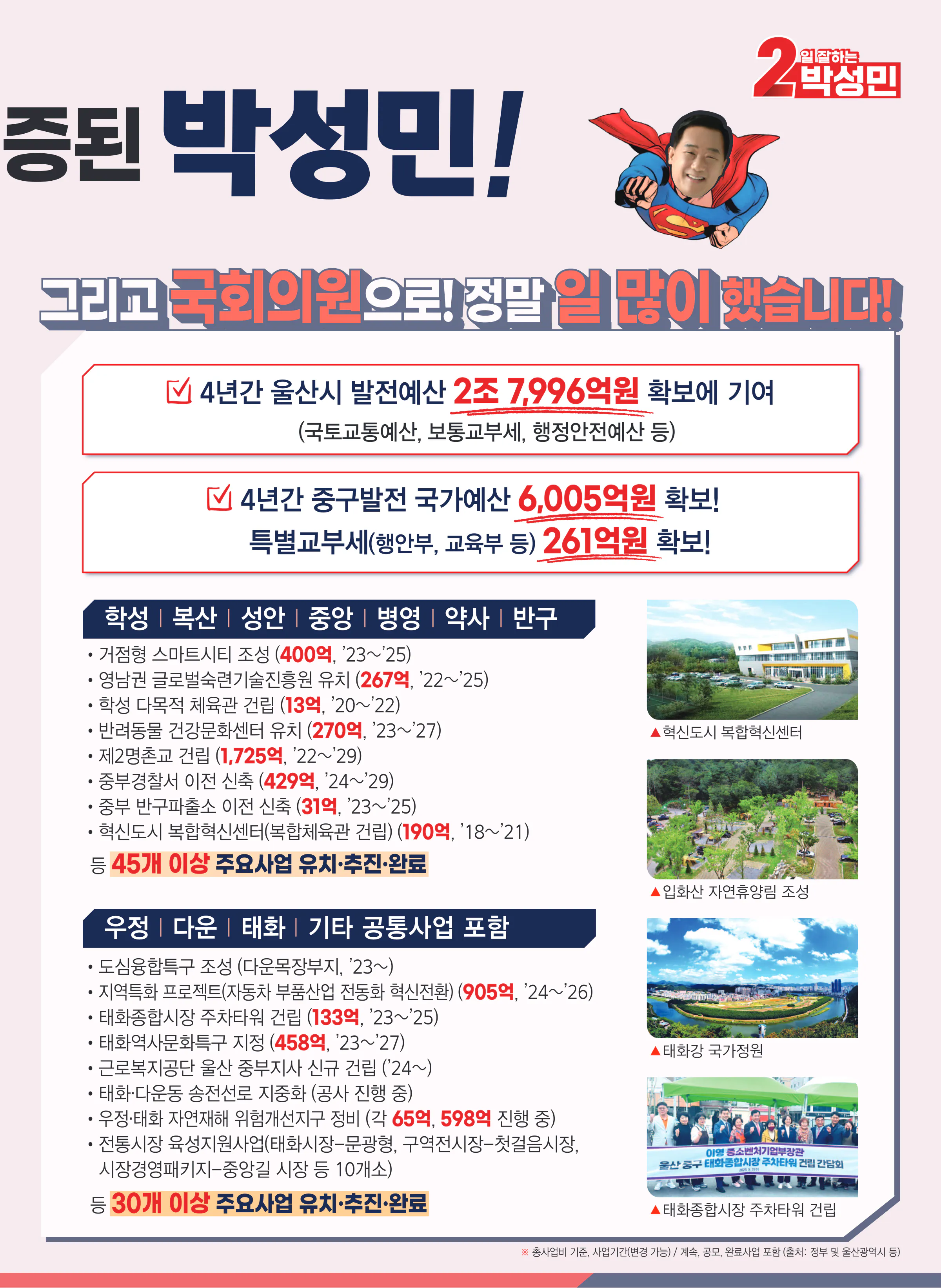 박성민 후보 (울산 중구) 2024년 제22대 국회의원선거 선거공보 4면