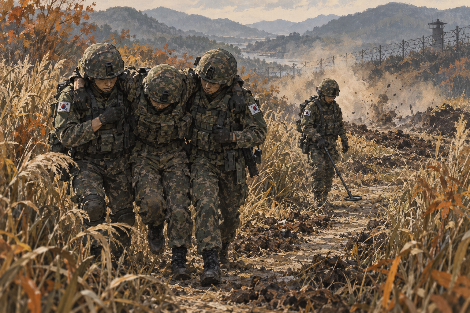 DMZ에서 지뢰 추정 폭발로 군 간부 3명이 다쳤습니다. 북한의 지뢰 매설 의심지역을 조사하기 위한 수색로 개척 중 발생한 사고입니다. 북한 소행 가능성에 무게를 둬야 할까요, 조사 결과를 기다려야 할까요? #국모 #KUKMO #DMZ #지뢰폭발 #북한 #진상조사 #국방부 #지뢰 #이재명 #김정은 #대북정책