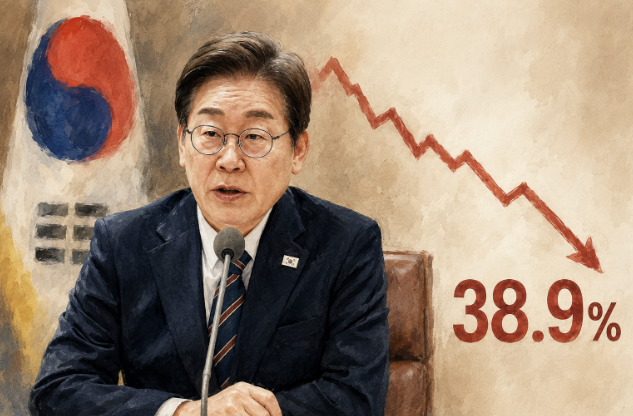 이재명 대통령 지지율이 7주 연속 하락해 취임 후 최저인 38.9%를 기록했습니다. 부동산·경제 불안과 형사사법·인사 논란이 겹친 결과입니다. 일시적 조정일까요, 장기 하락의 시작일까요? #이재명 #대통령지지율 #리얼미터 #부동산정책 #국모설문 #국모 #민주당 #국민의힘 #지지율 #청와대